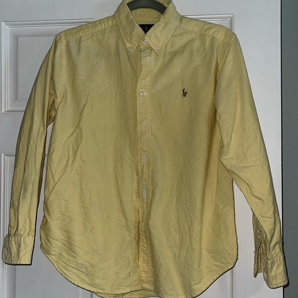 Yellow Polo Ralph Lauren button down old (14) fits like a (12)
